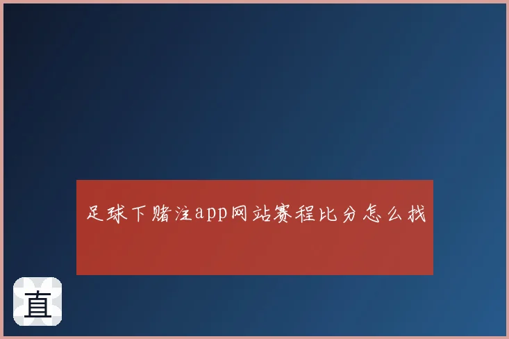 足球下赌注app网站赛程比分怎么找